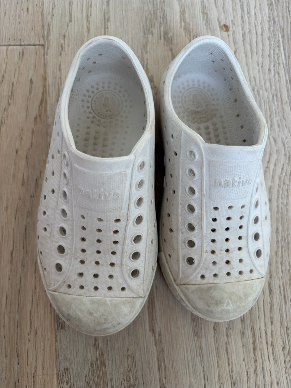 Native Kids Slip-On Water Shoes in White
